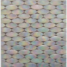 Epoch Architectural Surfaces Alpinez Whistler-1472 Oval Milk Glass Mesh Mounted Floor and Wall Tile - 3 in. x 3 in. Tile Sample