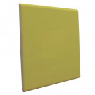 U.S. Ceramic Tile Bright Chartreuse 6 in. x 6 in. Ceramic Surface Bullnose Wall Tile-DISCONTINUED