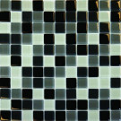MS International Black Blend 12 In. x 12 In. x 8 mm Glass Mesh-Mounted Mosaic Tile