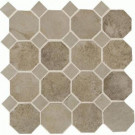 Daltile Aspen Lodge Shadow Pine 12 x 12 x 6mm Porcelain Octagon Mosaic Floor and Wall Tile (7.74 sq. ft. / case)-DISCONTINUED