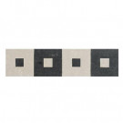 U.S. Ceramic Tile Orion Negro/Antracita Squares 16 in. x 4 in. Porcelain Listel Floor and Wall Tile-DISCONTINUED