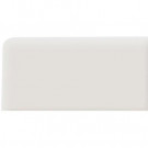 Daltile Rittenhouse Square Arctic White 3 in. x 6 in. Ceramic Surface Bullnose Left Corner WallTile