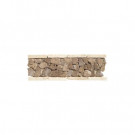 Daltile Travertine Walnut Pebble 4 in. x 12 in. Tumbled Slate Liner Accent Wall Tile