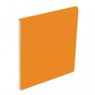 U.S. Ceramic Tile Color Collection Bright Tangerine 4-1/4 in. x 4-1/4 in. Ceramic Surface Bullnose Wall Tile-DISCONTINUED