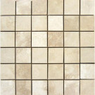 MS International Ivory 12 in. x 12 in. x 10 mm Honed Travertine Mesh-Mounted Mosaic Tile