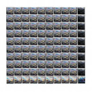 Daltile Sonterra Glass Black Iridescent 12 in. x 12 in. x 6 mm Glass Sheet Mounted Mosaic Wall Tile