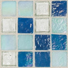 Daltile Egyptian Glass Blue Pearl Mix 12 in. x 12 in. x 6 mm Glass Face-Mounted Mosaic Wall Tile