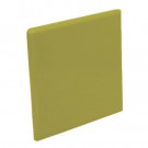 U.S. Ceramic Tile Bright Chartreuse 4-1/4 in. x 4-1/4 in. Ceramic Surface Bullnose Corner Wall Tile-DISCONTINUED
