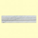 Jeffrey Court Carrara 2 in. x 11.875 in. Marble Wall Accent/Trim Tile
