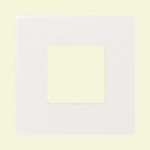 Daltile Fashion Accents White 4-1/4 in. x 4-1/4 in. Ceramic Square-Insert Accent Wall Tile