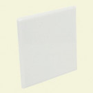 U.S. Ceramic Tile Color Collection Matte Snow White 4-1/4 in. x 4-1/4 in. Ceramic Surface Bullnose Corner Wall Tile-DISCONTINUED