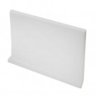 U.S. Ceramic Tile Color Collection Bright Tender Gray 4 in. x 6 in. Ceramic Cove Base Wall Tile-DISCONTINUED