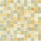 MS International Honey Ivory Onyx 12 in. x 12 in. x 8 mm Glass Stone Mesh-Mounted Mosaic Tile