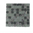 Splashback Tile Paris Rain Blend Squares Glass Tile Sample