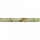MS International Green 1 in. x 12 in. Dome Molding Polished Onyx Wall Tile (10 ln. ft. / case)