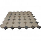 Splashback Tile Orbit Satellite Marble 12 in. x 12 in. x 8 mm Mosaic Floor and Wall Tile