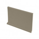 U.S. Ceramic Tile Color Collection Bright Cocoa 4 in. x 6 in. Ceramic Cove Base Wall Tile-DISCONTINUED