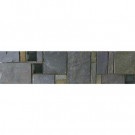 MARAZZI Natural Slate Multi-Color 3 in. x 12 in. x 8mm Porcelain Mosaic Floor and Wall Tile