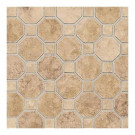 Daltile Salerno Marrone Chiaro 12 in. x 12 in. x 6 mm Ceramic Octagon Mosaic Floor and Wall Tile