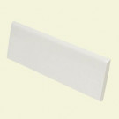U.S. Ceramic Tile Color Collection Matte Snow White 2 in. x 6 in. Ceramic Surface Bullnose Wall Tile-DISCONTINUED