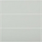 Splashback Tile Bright White Polished 4 in. x 12 in. Glass Subway Floor and Wall Tile (1 sq. ft./case)