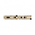 Jeffrey Court Heirloom 2 in. x 12 in. Marble Mosaic Wall Accent Strip