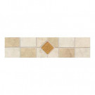 Daltile Brancacci Multi-Color/Universal 3 in. x 12 in. Ceramic Decorative Floor and Wall Tile