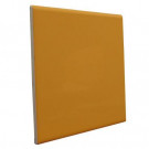 U.S. Ceramic Tile Color Collection Bright Mustard 6 in. x 6 in. Ceramic Surface Bullnose Wall Tile-DISCONTINUED