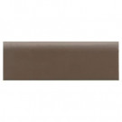 Daltile Modern Dimensions Gloss Artisan Brown 2-1/8 in. x 8-1/2 in. Ceramic Bullnose Wall Tile-DISCONTINUED
