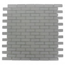 Splashback Tile Contempo Bright White 12 in. x 12 in. x 8 mm Glass Mosaic Floor and Wall Tile