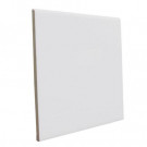 U.S. Ceramic Tile Bright Tender Gray 6 in. x 6 in. Ceramic Surface Bullnose Wall Tile-DISCONTINUED