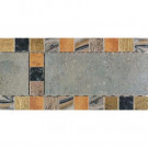 Daltile Terra Antica Celeste/Grigio 6 in. x 12 in. Porcelain Decorative Accent Floor and Wall Tile