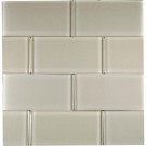 Epoch Architectural Surfaces Desertz Kalahari-1423 Glass Subway Tile - 3 in. x 6 in. Tile Sample-DISCONTINUED