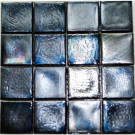 Studio E Edgewater Black Sand Glass Mosaic & Wall Tile - 5 in. x 5 in. Tile Sample-DISCONTINUED