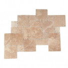Daltile Travertine Inca Brown Blended Paredon Pattern Natural Stone Floor and Wall Tile Kit (6 sq. ft. / kit)