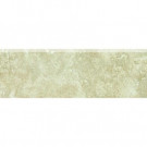 Daltile Heathland White Rock 2 in. x 6 in. Glazed Ceramic Bullnose Wall Tile