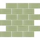 MS International Mint Green Subway 12 in. x 12 in. Glass Mesh-Mounted Mosaic Tile