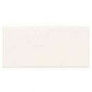 Daltile Semi-Gloss White 2 in. x 6 in. Glazed Ceramic Bullnose Cap Wall Tile
