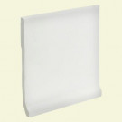 U.S. Ceramic Tile Color Collection Matte Snow White 4-1/4 in. x 4-1/4 in. Ceramic Stackable Cove Base Wall Tile-DISCONTINUED