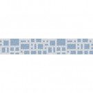 Mosaic Loft Scatter Cool Border 117.5 in. x 4 in. Glass Wall and Light Residential Floor Mosaic Tile