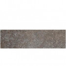 Daltile Metal Effects Brilliant Bronze 3 in. x 13 in. Porcelain Surface Bullnose Floor and Wall Tile-DISCONTINUED