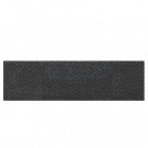 Daltile Identity Twilight Black Fabric 4 in. x 12 in. Polished Porcelain Bullnose Floor and Wall Tile