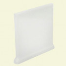 U.S. Ceramic Tile Bright White Ice 4.25 in. x 4.25 in. Right Cove Corner-DISCONTINUED