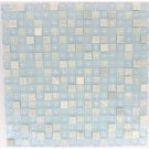 Splashback Tile Mist Trail Blend 12 in. x 12 in. x 8 mm Marble and Glass Mosaic Floor and Wall Tile
