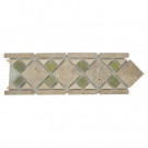 Jeffrey Court Tuscano Travertine 4 in. x 12 in. x 8 mm Mosaic Floor & Wall Accent Strip